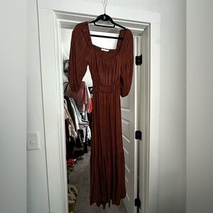 Lush Chocolate Long Sleeve Dress